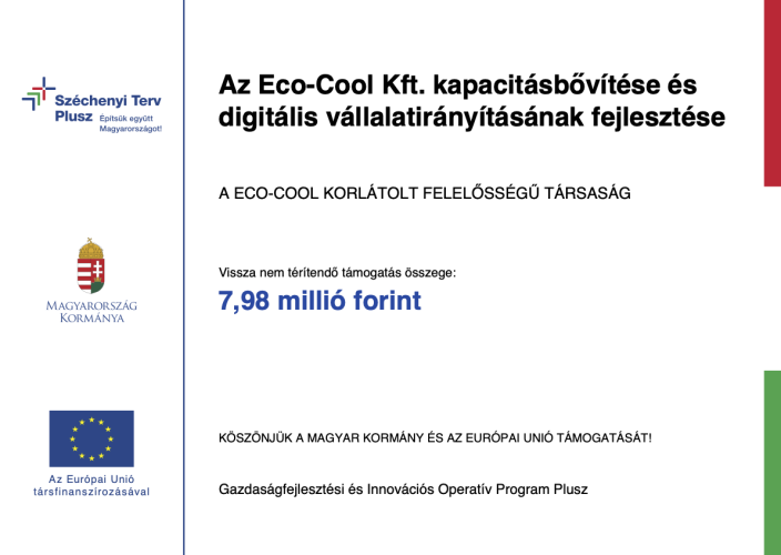 Eco-Cool támogatás tábla